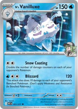 N's Vanilluxe single card from Pokemon