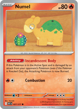 Numel single card from Pokemon