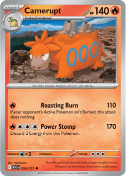 Camerupt single card from Pokemon