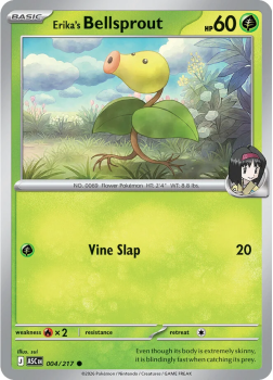 Erika's Bellsprout single card from Pokemon