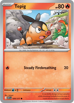 Tepig single card from Pokemon