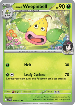 Erika's Weepinbell single card from Pokemon