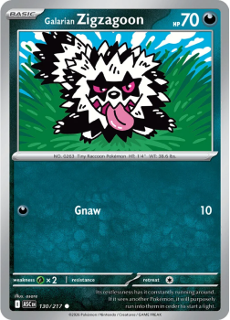 Galarian Zigzagoon single card from Pokemon