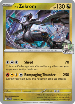 N's Zekrom single card from Pokemon