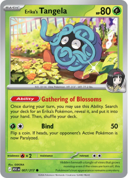 Erika's Tangela single card from Pokemon