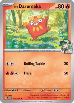 N's Darumaka single card from Pokemon