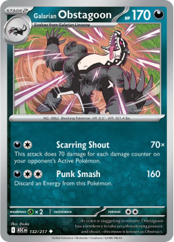 Galarian Obstagoon single card from Pokemon
