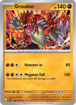 Groudon single card from Pokemon