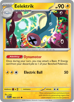 Eelektrik single card from Pokemon