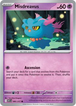 Misdreavus single card from Pokemon