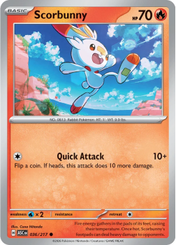 Scorbunny single card from Pokemon