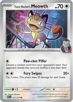 Team Rocket's Meowth single card from Pokemon