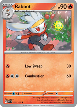 Raboot single card from Pokemon