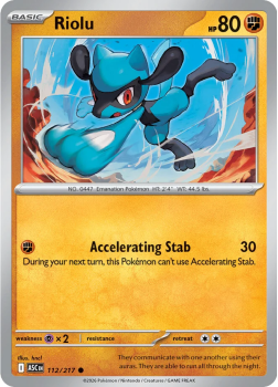 Riolu single card from Pokemon