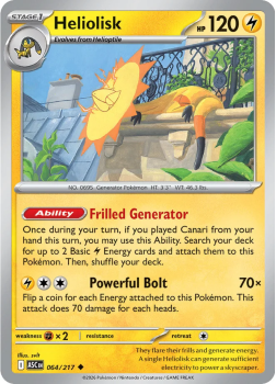 Heliolisk single card from Pokemon