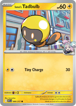 Iono's Tadbulb single card from Pokemon