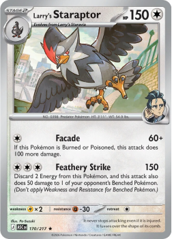 Larry's Staraptor single card from Pokemon