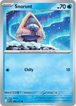 Snorunt single card from Pokemon