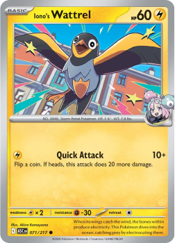 Iono's Wattrel single card from Pokemon