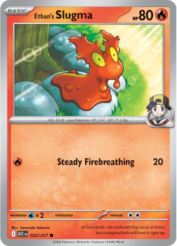 Ethan's Slugma single card from Pokemon