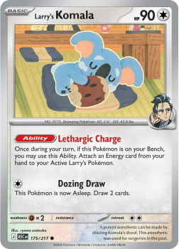 Larry's Komala single card from Pokemon