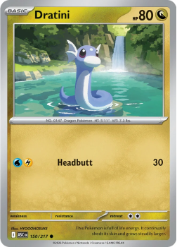 Dratini single card from Pokemon
