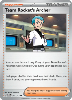 Team Rocket's Archer single card from Pokemon