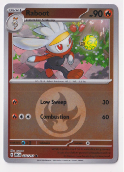 Raboot (REVERSE HOLO) single card from Pokemon