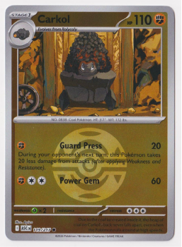 Carkol (DUSK BALL REVERSE HOLO) single card from Pokemon