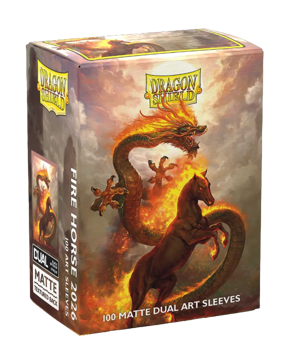 Dragon Shield Fire Horse 2026 - Matte Dual Art Sleeves Standard Size (100 Sleeves)