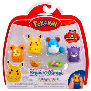 Squishmallow Squishalongs Pokemon 4 Pack Version 2
