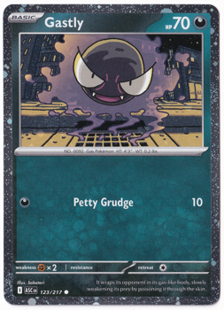 Gastly (Cosmos Holo) : MEGA EVOLUTION - ASCENDED HEROES 123/217 - Pokemon Single Card