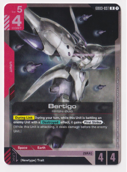Bertigo single card from Gundam Card Game