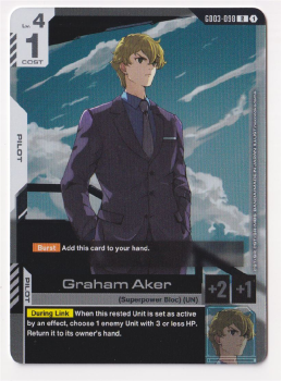 Graham Aker single card from Gundam Card Game
