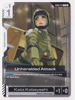 Unheralded Attack single card from Gundam Card Game