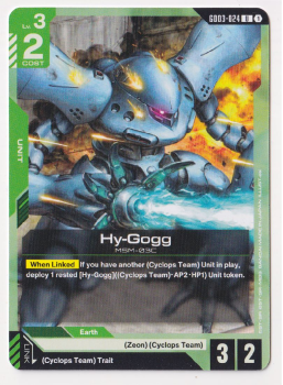 Hy-Gogg single card from Gundam Card Game