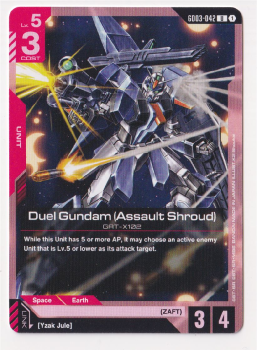 Duel Gundam (Assault Shroud) single card from Gundam Card Game