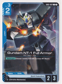 Gundam NT-1 Full Armor single card from Gundam Card Game