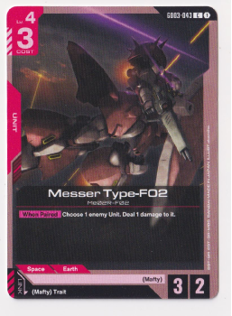 Messer Type-F02 single card from Gundam Card Game