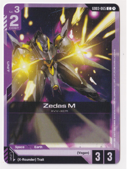 Zedas M single card from Gundam Card Game