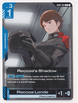 Reccoa's Shadow single card from Gundam Card Game