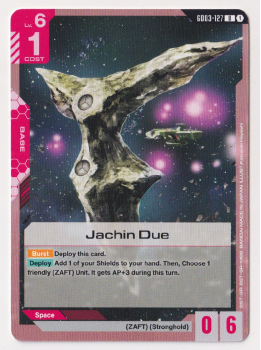 Jachin Due single card from Gundam Card Game