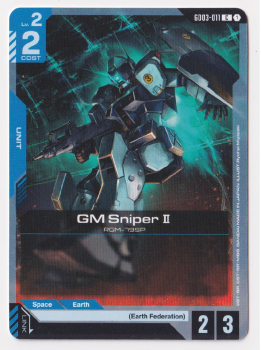 GM Sniper II single card from Gundam Card Game