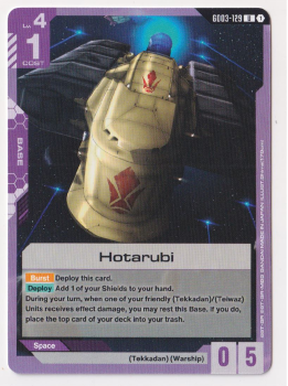 Hotarubi single card from Gundam Card Game