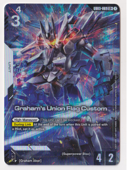 Graham's Union Flag Custom (LR+) single card from Gundam Card Game