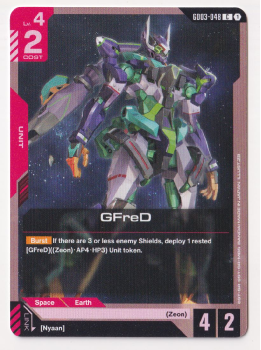 GfreD single card from Gundam Card Game