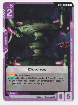 Downes single card from Gundam Card Game