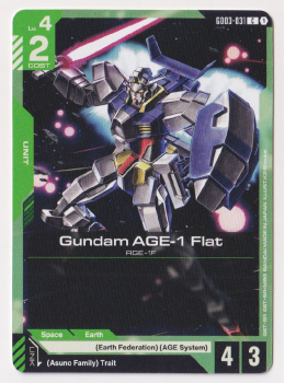 Gundam AGE-1 Flat single card from Gundam Card Game