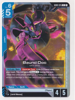Baund Doc single card from Gundam Card Game
