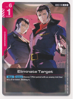Eliminate Target single card from Gundam Card Game